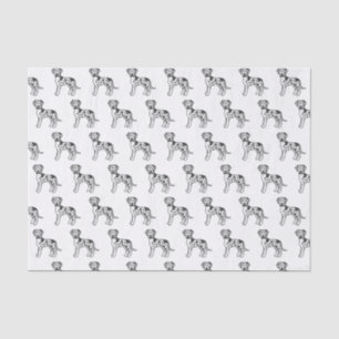 Harlequin Great Dane Cute Cartoon Dog Pattern Tissue Paper