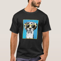 Harlequin Great Dane Portrait Pop Art Dog With Sun