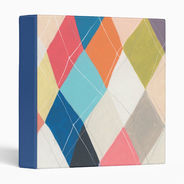 Harlequin Hopscotch - Argyle Pattern Binder (Front/Spine)