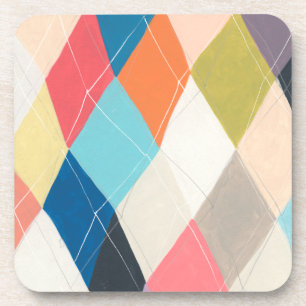 Harlequin Hopscotch - Argyle Pattern Coaster