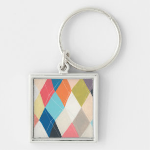 Harlequin Hopscotch - Argyle Pattern Keychain