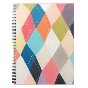 Harlequin Hopscotch - Argyle Pattern Notebook