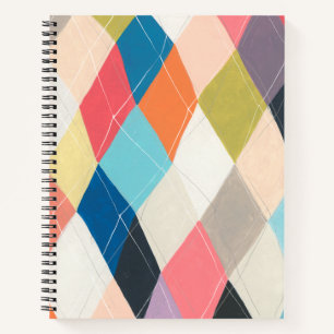 Harlequin Hopscotch - Argyle Pattern Notebook