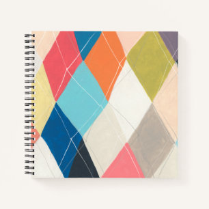 Harlequin Hopscotch - Argyle Pattern Notebook