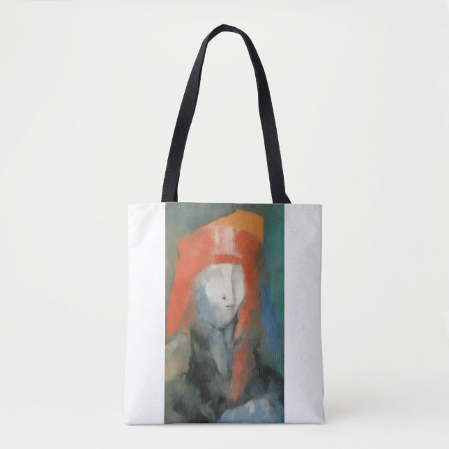 Harlequin in Red: Artistic Tote Bag (Front)