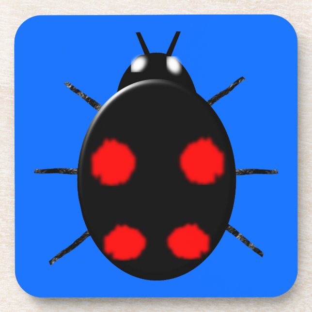 Harlequin Ladybird Cork Coaster (Front)