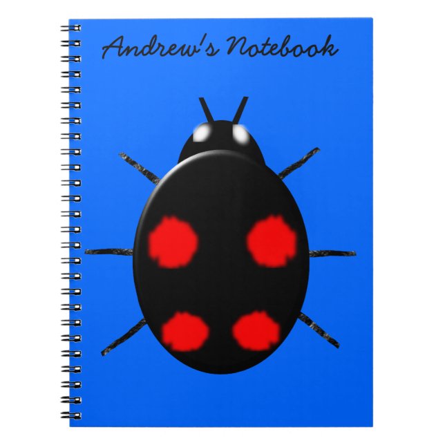 Harlequin Ladybird Customizable Notebook (Front)