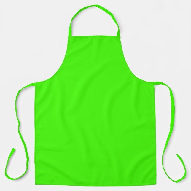 Harlequin Neon Green Solid Colour Apron (Front)