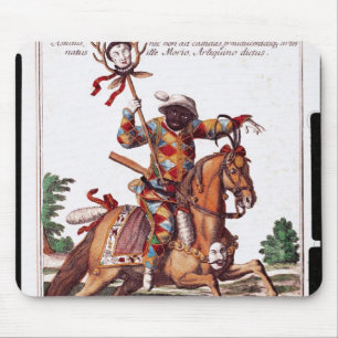 Harlequin on Horseback Mouse Pad