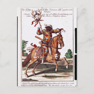 Harlequin on Horseback Postcard