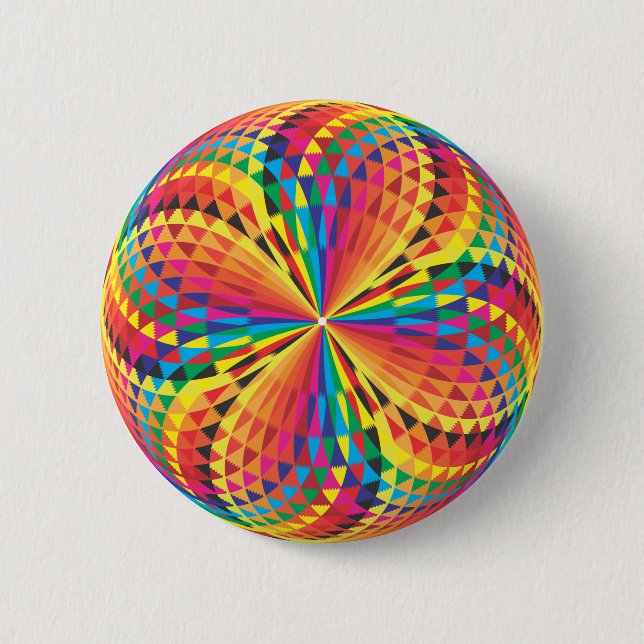 harlequin, optical illusion 2 inch round button (Front)