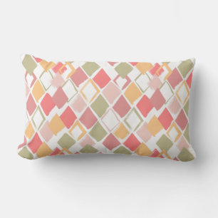 Harlequin pattern in popsicles summer colours  lumbar pillow