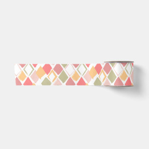 Harlequin pattern in popsicles summer colours satin ribbon