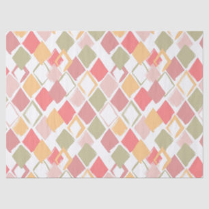 Harlequin pattern in popsicles summer colours  tissue paper