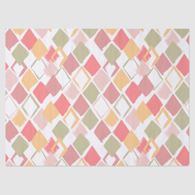 Harlequin pattern in popsicles summer colours  tissue paper (Front)