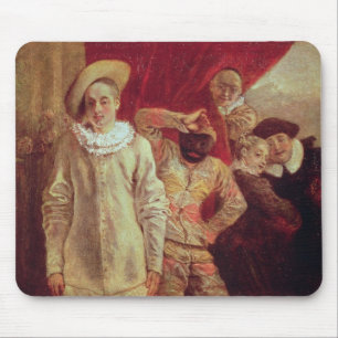 Harlequin, Pierrot and Scapin, Actors from the Com Mouse Pad