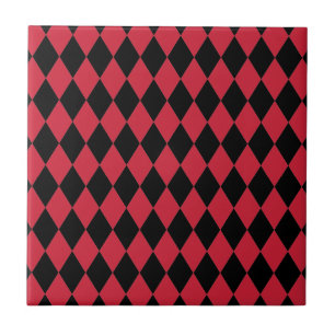 Harlequin Red and Black Tile