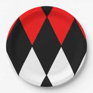 harlequin rwb paper plate