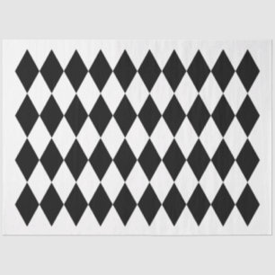 Harlequin tissue paper - black and white