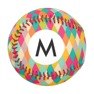 Harlequin vintage pattern baseball