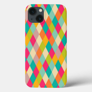 Harlequin vintage pattern iPhone 13 case