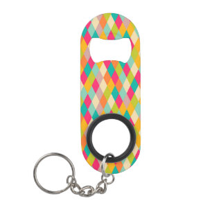 Harlequin vintage pattern mini bottle opener