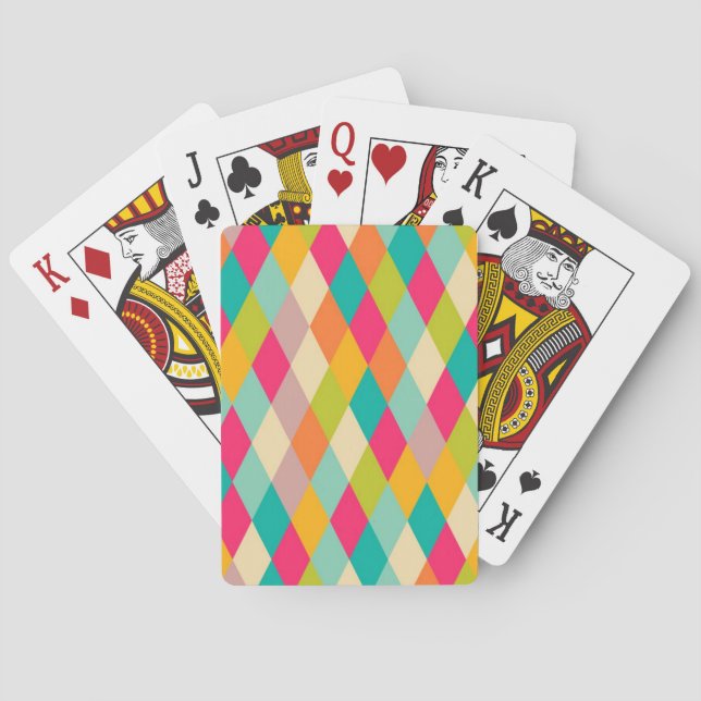 Harlequin vintage pattern playing cards (Back)