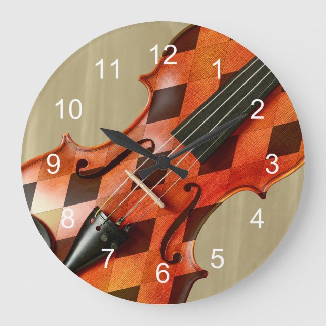 Harlequin Violin Large Clock (Front)