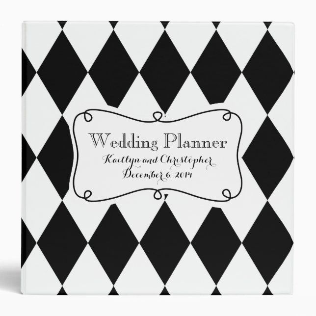 Harlequin Wedding Planner Binder (Front)