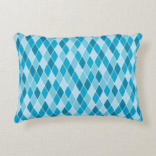 Harlequin winter pattern accent pillow