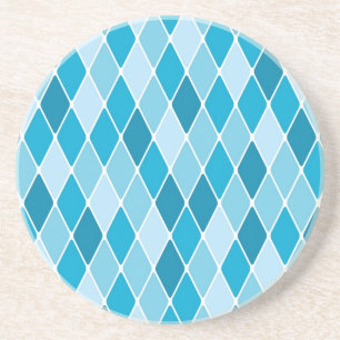 Harlequin winter pattern coaster