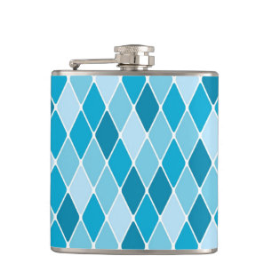 Harlequin winter pattern hip flask
