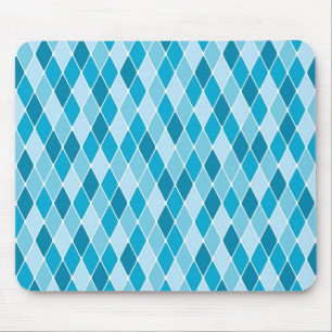 Harlequin winter pattern mouse pad