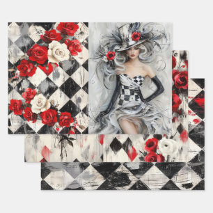 Harlequin  wrapping paper sheet