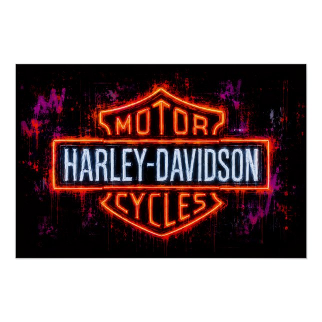 Harley-Davidson Art Logo Poster (Front)