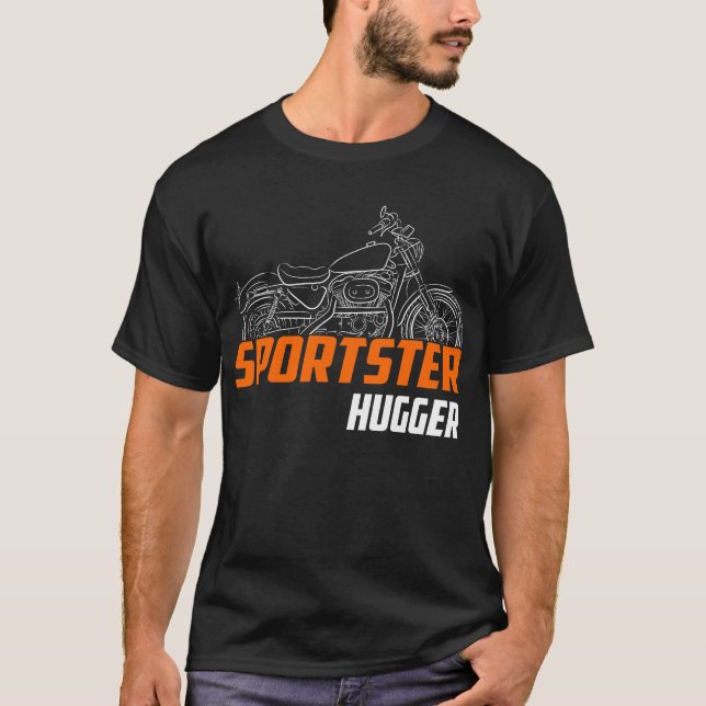 Harley-Davidson Sportster XLH 883 Hugger 1987-2003 T-Shirt (Front)