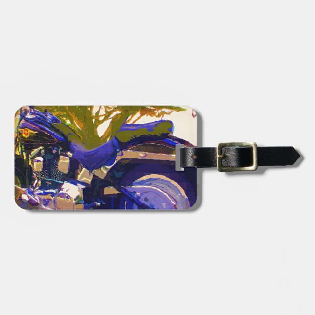 Harley-FatBoy-1998 Motorcycle Luggage Tag (Front Horizontal)