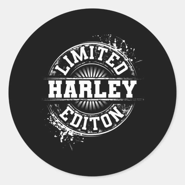 Harley Lied Edition Funny Personalized Name Joke Classic Round Sticker (Front)