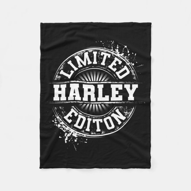 Harley Lied Edition Funny Personalized Name Joke Fleece Blanket (Front)