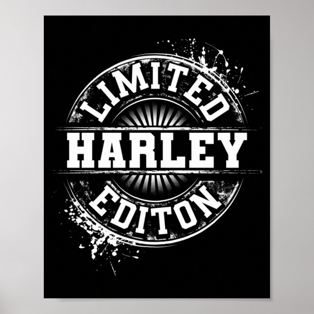 Harley Lied Edition Funny Personalized Name Joke Poster (Front)
