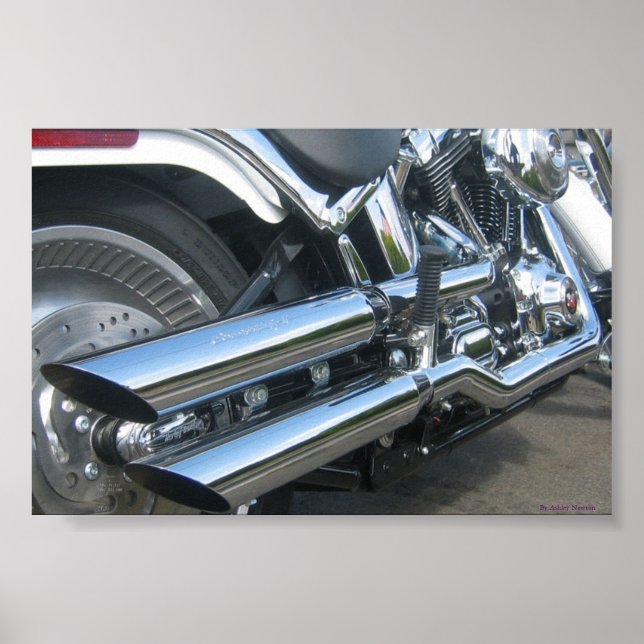 Harley Motorcycle Poster (Front)