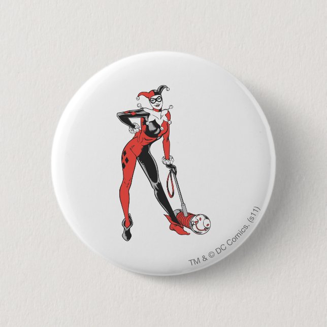 Harley Quinn 2 Inch Round Button (Front)