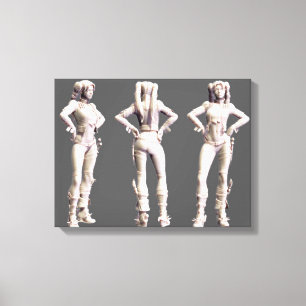 Harley Quinn Alternate Turnaround Canvas Print