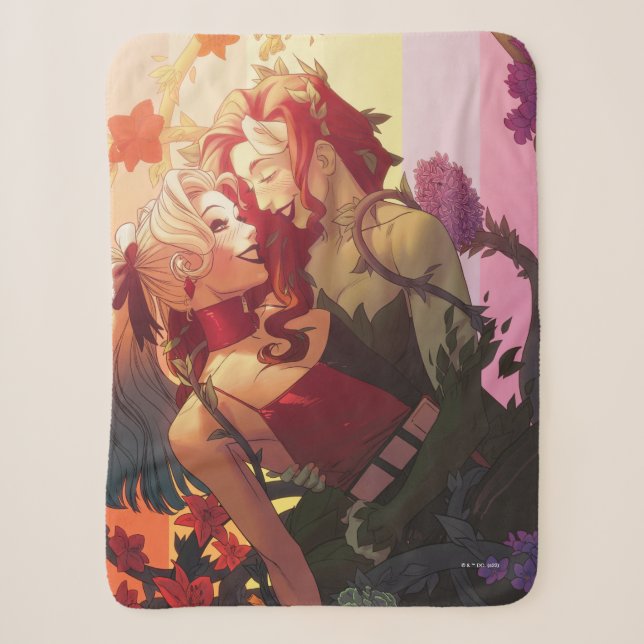 Harley Quinn & Poison Ivy Pride Comic Cover Sherpa Blanket (Front)