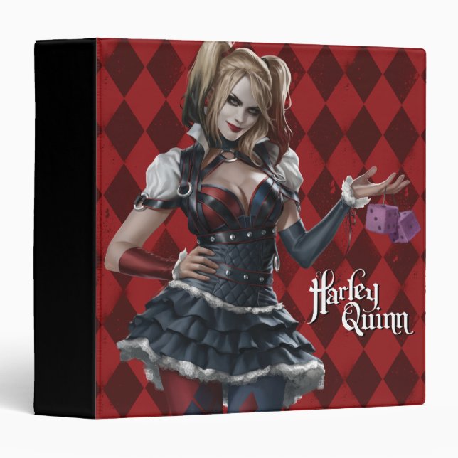 Harley Quinn With Fuzzy Dice Binder (Front/Spine)