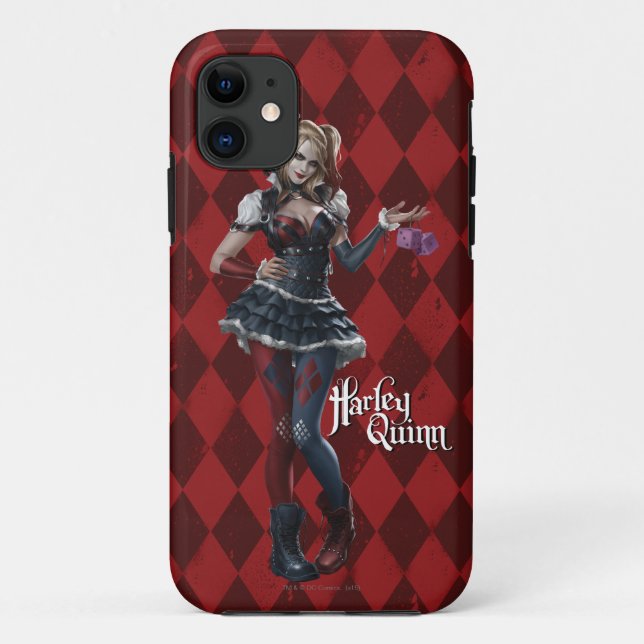 Harley Quinn With Fuzzy Dice Case-Mate iPhone Case (Back)