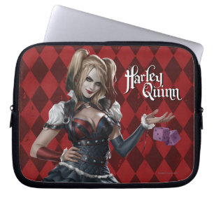 Harley Quinn With Fuzzy Dice Laptop Sleeve