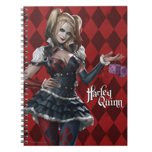Harley Quinn With Fuzzy Dice Notebook