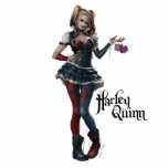 Harley Quinn With Fuzzy Dice Standing Photo Sculpture<br><div class="desc">Batman: Arkham Knight | Check out this character art of Harley Quinn posing with a pair of purple dice.</div>