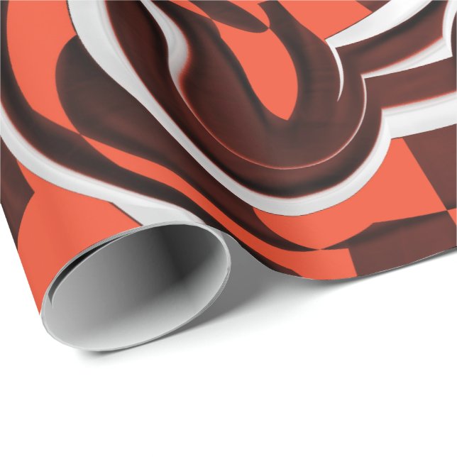 Harley Quinn's Peppermint Candycan Kissed Fractals Wrapping Paper (Roll Corner)